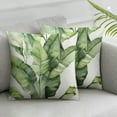 thumbnail image 2 of Jiayy Tropic Plant Banana Palm Leaves Throw Pillow Covers 2pcs Pillow Cover With Zipper Throw Pillow Cases Double Sided Plush Pillow Covers Decorative Throw Pillows Covers for Couch Living Room, 2 of 6