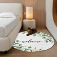 thumbnail image 3 of Eucalyptus Large Area Rugs for Bedroom Living Room, Soft Non Slip Carpet Bedside Rug, Sage Green Vines Branch Watercolor Plant Round Floor Cover Kitchen Accent Rug 3.3' for Dining Room/Office, 3 of 9