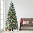thumbnail image 3 of 7.5 ft. Pre-Lit Slim Snowy Silverton Pine Artificial Christmas Tree, 3 of 5