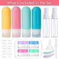 thumbnail image 4 of Asunby 16 Pack TSA Approved Silicone Travel Bottles, 3oz LeakProof Squeezable Refillable Toiletry Containers for Shampoo, Lotion, Cosmetics, 4 of 6