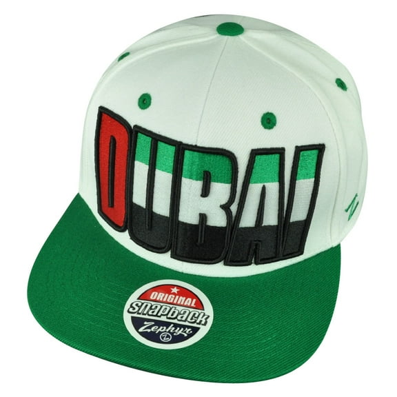 Zephyr Dubai Arab Emirates Adjustable Snapback White Backdrop Villain Hat Cap