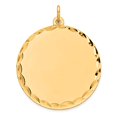 thumbnail image 6 of 925 Gold Plated Silver Sterling Silver Gold Plated Engraveable Round Polished Disc Charm Pendant, 6 of 6