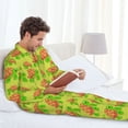 thumbnail image 6 of Disketp Cartoon Turtles 1 for Pajamas Set Long Sleeve Sleepwear Mens Button Down Nightwear Pj Sets-Large, 6 of 7