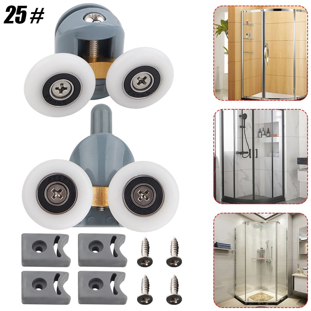 2x Shower Door Rollers Replace Parts Sliding Door Fixing Accessories