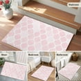 thumbnail image 5 of Pink Geometric Entryway Rug 2'x3'&nbsp; Non Slip Front Door Mats, Morocco Modern Simple Abstract Aesthetic Entrance Rugs Indoor Outdoor Carpet, Washable Floor Mats Small Area Rug for Bedroom Kitchen, 5 of 8