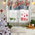 thumbnail image 6 of 2 Pack Valances for Windows, 4th of July Window Valances for Living Room/Bedroom/Bathroom, Retro Watercolor American Flag Star Flowers Light Filtering Kitchen Curtain Valance 54"W x18" L, 6 of 9