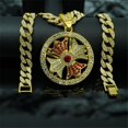 thumbnail image 2 of Men Women Hip Hop New Rotatable Cross Pendant Necklace with 15mm Crystal Cuban Chain HipHop Iced Out Bling Necklaces Fashion Charm Jewelry, 2 of 4