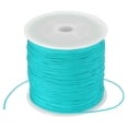 thumbnail image 1 of Unique Bargains 0.8mm x 109 Yard Nylon Satin Cord 0.8mm Beading String Braided Rope, Cyan, 1 of 6