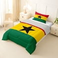 thumbnail image 2 of Manfei Ghana Flag Twin Comforter Sets,Red Yellow Green Bedding Set,Light Gray Reversible,2-Piece,1 Comforter and 1 Pillowcase, 2 of 7