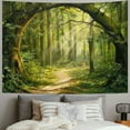 thumbnail image 2 of BCIIG  Enchanted Forest Tapestry Nature Lanscape Green Tapestry Tree Cave Wall Tapestry Wall Hanging For Living Room Bedroom Home Decorations, 2 of 6