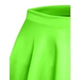 thumbnail image 4 of J. METHOD Women’s Skater Skirt Elastic Waist Casual Mini Flared Swing Pleated Skirts Made in USA NEWSK06 Neon Green L, 4 of 6