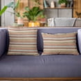 thumbnail image 3 of Plutus 16" x 16" Tracks Stripe Luxury Throw Pillow in Brown, 3 of 9