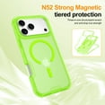 thumbnail image 4 of Dteck Magnetic Case for iPhone 17 Pro, Shockproof TPU+PC Translucent Case Compatible with Mag Safe Heavy Duty Protection Back Cover ,Green, 4 of 6