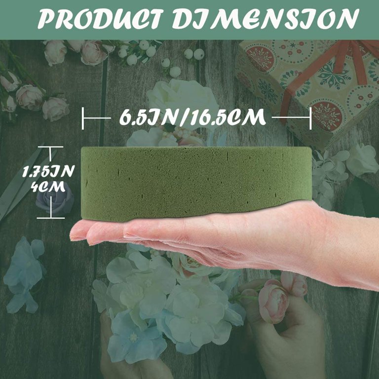 16.5cm Large Round Foam Blocks Water-Absorbing Home Garden Green Flower Foam  Fresh-Keeping Brick For Wedding Party Decoration