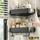 thumbnail image 2 of Bathroom Shelf Organizer Shower Storage Rack Black Corner Shelves Wall Mounted Toilet Shampoo Holder, 2 of 5