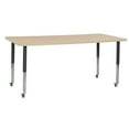 thumbnail image 1 of ECR4Kids 36in x 72in Rectangle Everyday T-Mold Adjustable Activity Table Maple/Maple/Black - Super Leg, 1 of 2