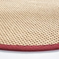 thumbnail image 5 of Safavieh Natural Fiber Jovana Solid Area Rug, Maize/Burgundy, 4' x 4' Round, 5 of 13