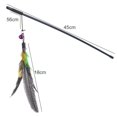 thumbnail image 2 of Pet Cat Interactive Exercise Toy for Solving Boredom Tease Cat Wand Toy with Colorful Feather Head, 2 of 11