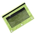 thumbnail image 3 of Shkhoas Grande Capacité Trousse à Crayons Pochette à Fermeture Éclair Trousse à Crayons Multifonctionnelle avec 2 Compartiments Boîte à Crayons Double Poche Fenêtre Transparente Trousse à Crayons pour Filles Garçons, Vert, 3 of 4