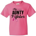 thumbnail image 3 of Inktastic Breast Cancer Awareness My Aunty is a Fighter Youth T-Shirt, 3 of 5