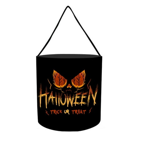 

Tarmeek Halloween Decorations Indoor Outdoor Glowing Halloween Candy Bag Portable LED Pumpkin Light Emitting Tube Halloween Sugar Bag Storage Bag on Clearance
