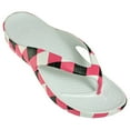 thumbnail image 1 of Women's Loudmouth Flip Flops Pink and Black Tile Size 11, 1 of 1