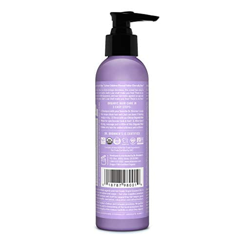 Dr. Bronner`s Organic Hair CrÃ¨me (Lavender Coconut, 6 Ounce) Leave
