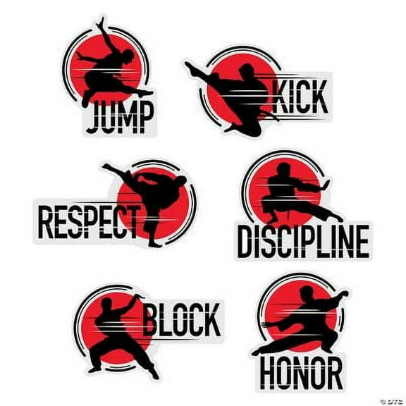 Karate Party Cutouts, Birthday, Party Decor, 6 Pieces