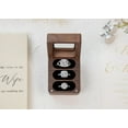 thumbnail image 5 of Wood 3 Slot Ring Box (Glass Lid) - Wedding Ceremony Ring Bearer Box Walnut Wood with Clear Transparent Lid, Proposal Engagement Ring Storage for 3 Rings, Unique Gift for Her, 2.25 x 2 x 2, 5 of 6
