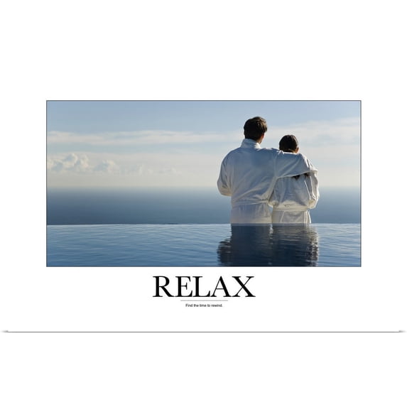 Great BIG Canvas | Rolled Kate Lillyson Poster Print entitled Inspirational Motivational Poster: Find the time to rewind