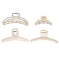 thumbnail image 1 of Lot de 3 Pinces à Cheveux Perle Beige pour Femmes avec Style Élégant, 1 of 8