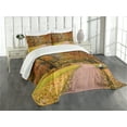 thumbnail image 3 of Ambesonne Fall Quilted Bedspread Set 3 Pcs, Idyllic Rural Park Woods, Queen Size, Multicolor, 3 of 5