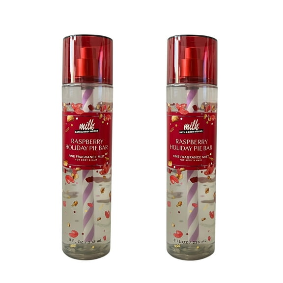 Bath & Body Works Raspberry Holiday Pie Bar Mist 8 fl oz 2 Pack
