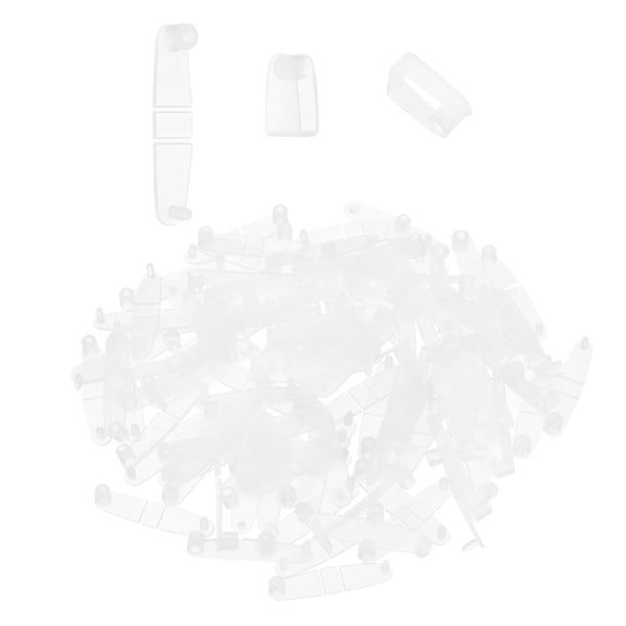 Uxcell 100Pcs Plastic Keychain Clips, Clear Acrylic Snap Connectors Tabs Card Holder Rings for Keys Rings Office Credit Card Crafts Jewelry Making Bulk, Transparent
