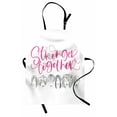 thumbnail image 1 of Feminist Apron, Stronger Together Calligraphy with Sketch Drawn Woman Heads with Various Hair, Unisex Kitchen Bib with Adjustable Neck for Cooking Gardening, Adult Size, Pink Grey White, by Ambesonne, 1 of 4