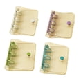 thumbnail image 1 of Paquete de 4 minicubiertas transparentes para carpetas de 3 anillas, cierre de cuaderno de PVC suave y transparente, carpeta de hojas sueltas con botón a presión, 1 of 6
