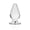 Clear, variant on Shots Realrock Crystal Clear 4.5" Anal Plug - Purple