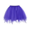 thumbnail image 3 of Women Gothic Tulle Skirt Classic Elastic Short Tutu Skirts Blue M, 3 of 4
