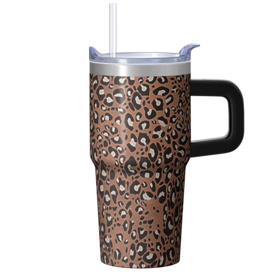Geometric Pattern 20oz Textured Stainless Steel Tumbler, Double Wall Insulated Travel Coffee Mug with Handle, Leak Proof