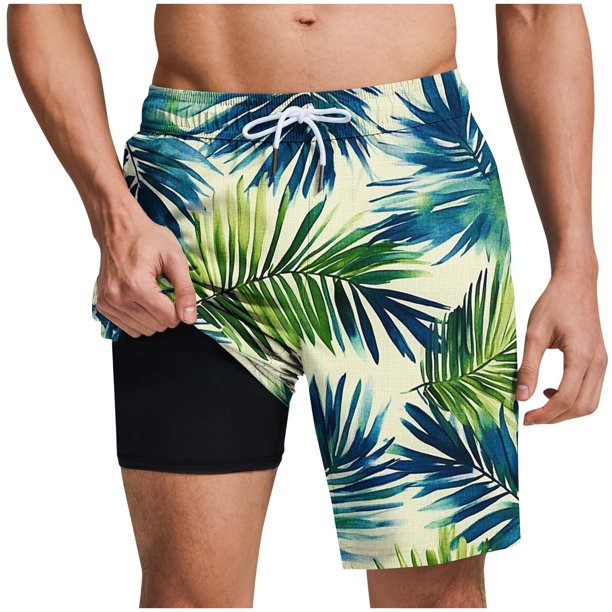 Pantalones Cortos Casuales para Hombre Imprimir con Bolsillos Pantalones de Playa de Cintura Elástica, Pantalones Cortos de Cintura Elástica para Hombre