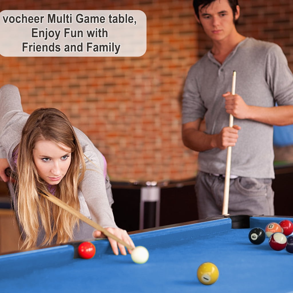 Vocheer 46Inch 4 in 1 Combo Game Table, Folding Pool/Billiard, Hockey , Table Tennis, Shuffleboard Table