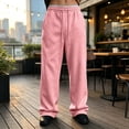 thumbnail image 2 of Resicozy Baggy Sweatpants Men Wide Leg Drawstring Waist Loose Sweatpants with Pockets Pink 2XL, 2 of 8