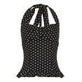 thumbnail image 4 of Gpoecd Camisoles à Col Rond pour Femmes Débardeur d'Été pour Femmes Mode Sans Manches à Col avec Détail à Nouer Camisole Décontractée de Plage Extensible Confortable pour Usage Quotidien Camisole pour Femmes Noir,G, 4 of 4