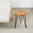 thumbnail image 6 of Greenage Natural Edge Cedar Wood End Table, Rustic Wood Side Table, Nightstand, Plant Stand, 15.5" x 19" x 21", 6 of 8