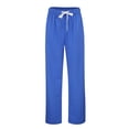 thumbnail image 5 of EDFBUYKRS Female Women Pants Casual Cargo Pants Women Tall 34-36 Inseam Women's Solid Color Autumn and Winter High Waisted Drawstring Pocket Wide Leg Fitness and Sports Casual Sweatpants L, 5 of 9