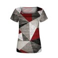 thumbnail image 4 of Sentuca Short Sleeve Casual Tops for Women Square Neck Soft Print Tops, 4 of 5