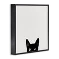 thumbnail image 6 of Stupell Industries Black Cat Peeking From Below Animals & Insects Painting Black Framed Art Print Wall Art, 17 x 17, 6 of 9