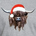thumbnail image 3 of CafePress - Highland Cow Santa Hat Xmas T Shirt - Fitted T-Shirt, Vintage Fit Soft Cotton Tee, 3 of 4