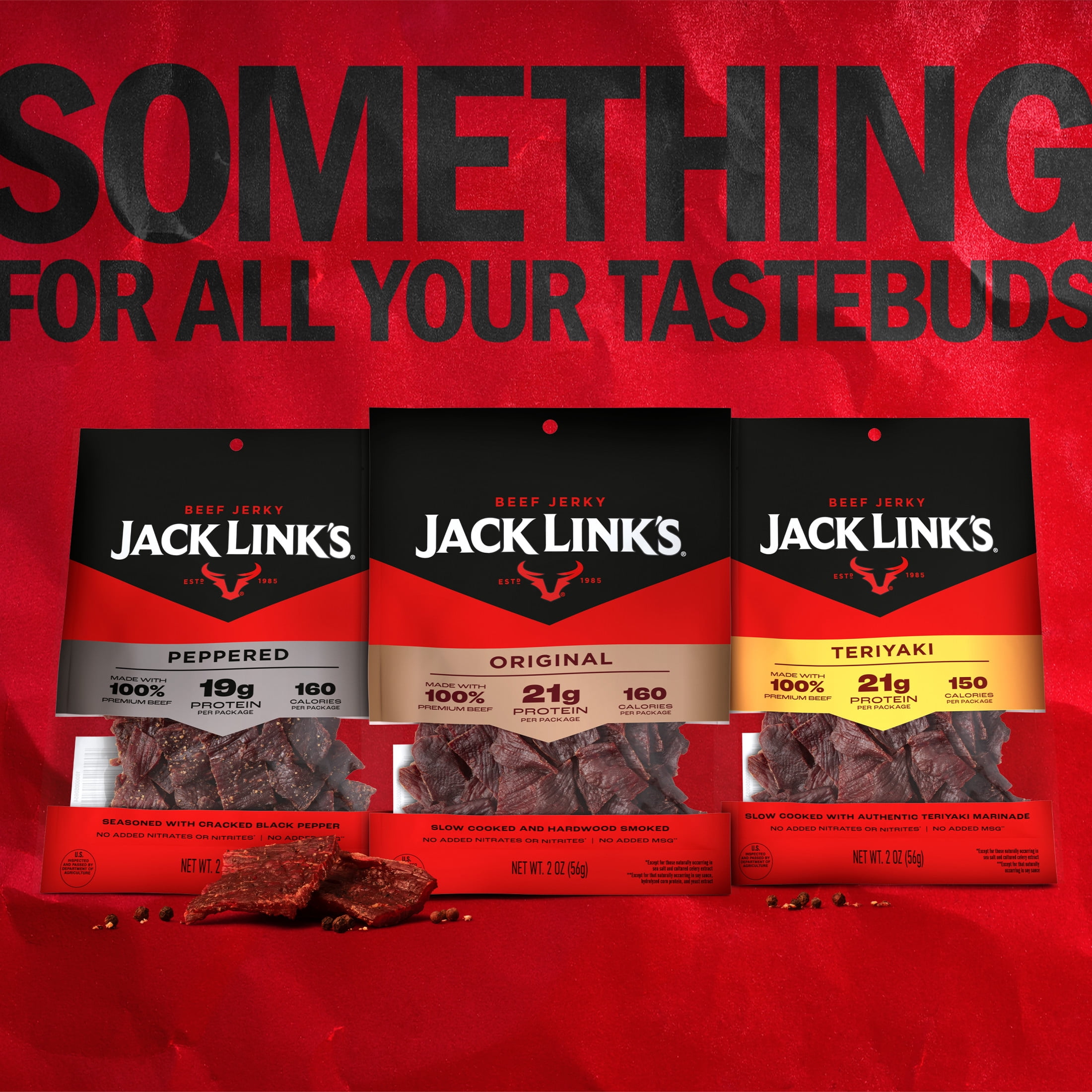 Jack Link's Original Beef Jerky, 2 Ounce