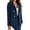 Deep Blue, variant on Women Business Casual Blazer Long Sleeve Lapel Open Front Suit Jacket Work Blazer with Pockets  Green XXL